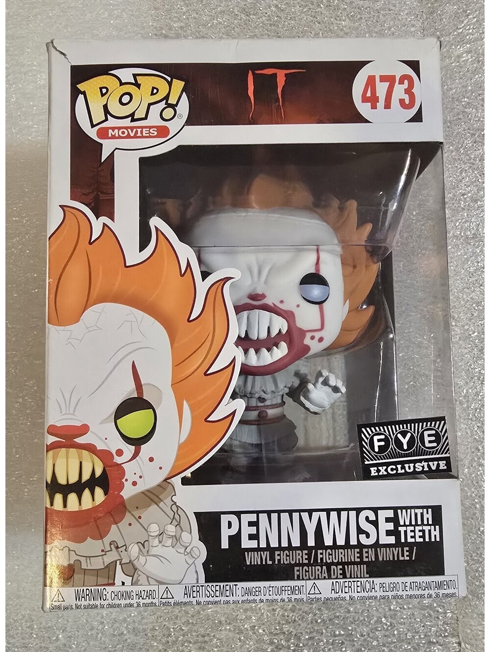 Funko Pop! Vinyl:Movies It #473 Pennywise (w/ teeth) - FYE (Exclusive) Vaulted